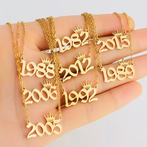 Remember the year necklace