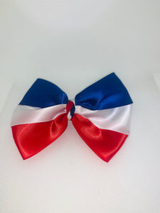 Multicolored Satin Hair Bow