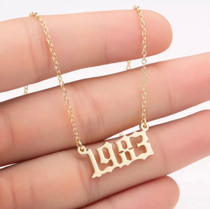 Remember the year necklace