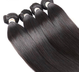 100%  Brazilian Virgin Human Hair (Straight) 1B