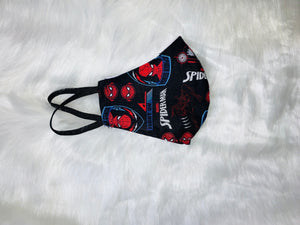 Black & Red Boys Face Mask