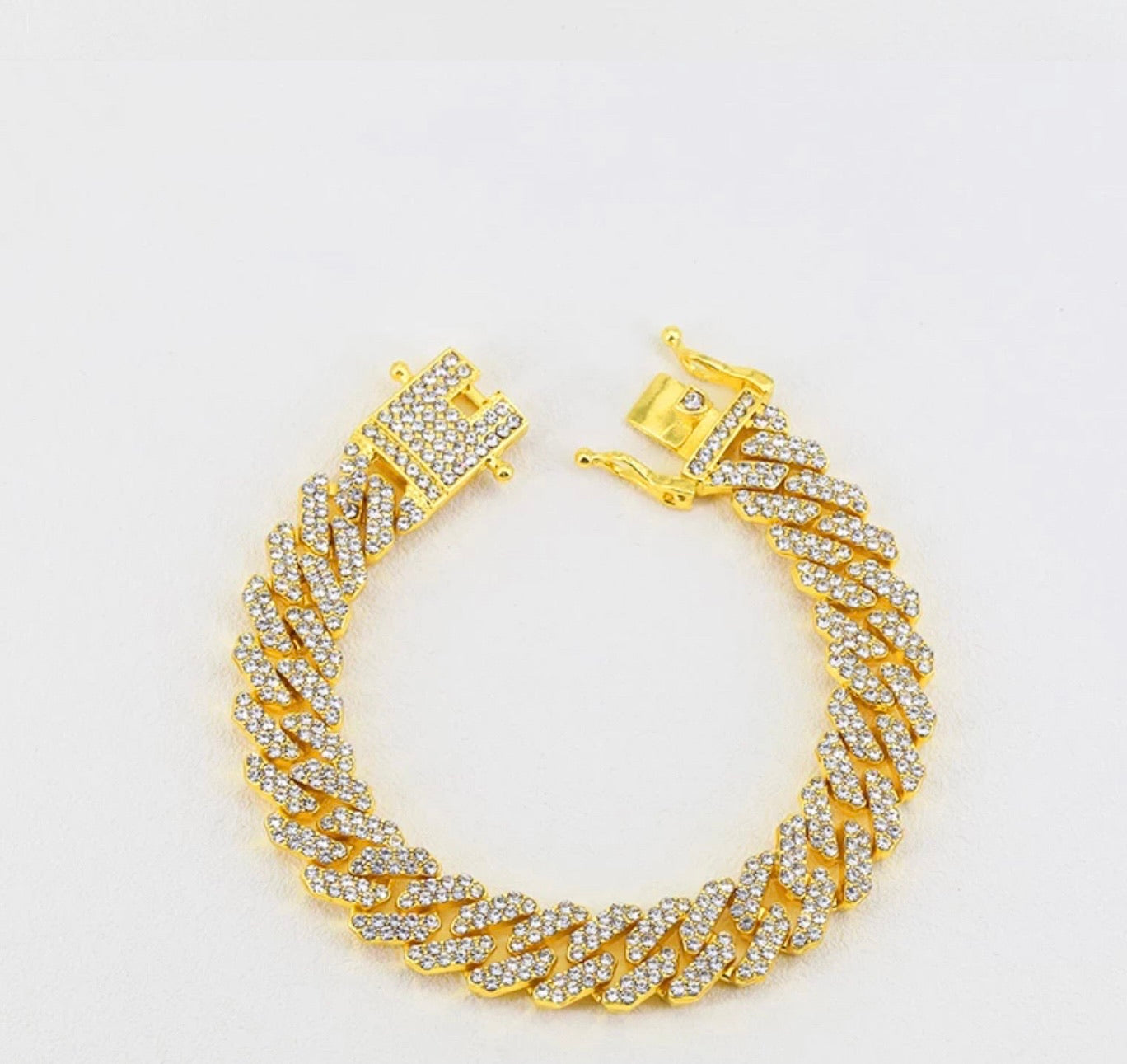 High quality CZ iced out Miami Cuban link bracelet