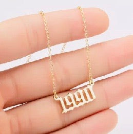 Remember the year necklace