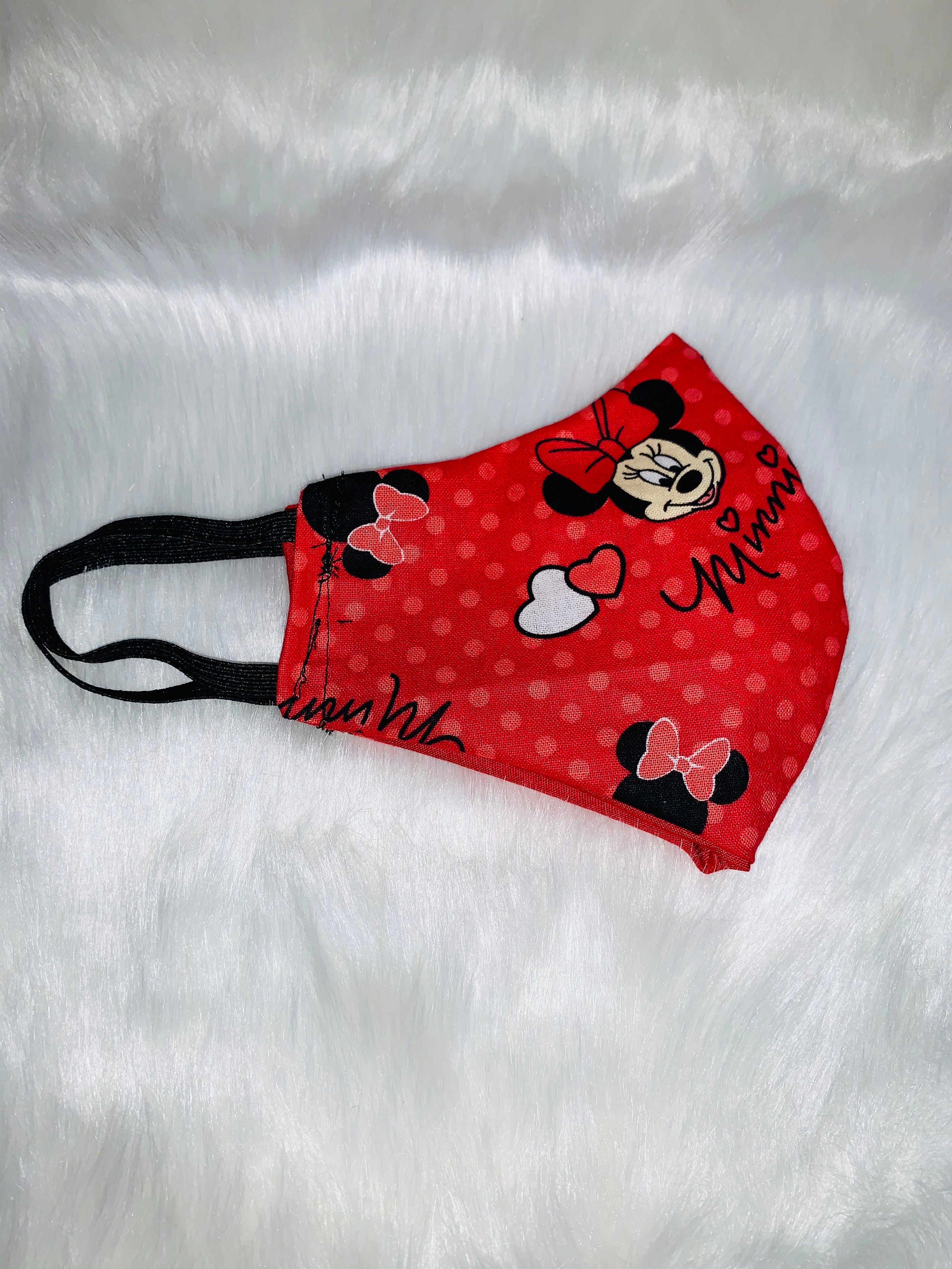 Kids Red & Black Face Mask
