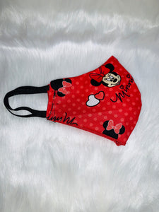 Kids Red & Black Face Mask
