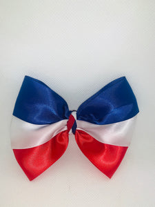 Multicolored Satin Hair Bow