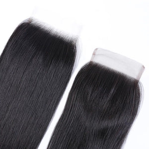 Brazilian (Straight) 4 x 4 Transparent Lace  Closure