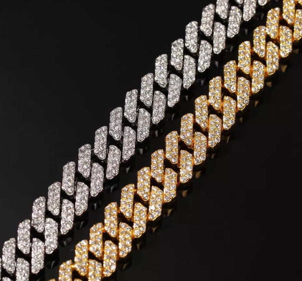 High quality CZ iced out Miami Cuban link bracelet