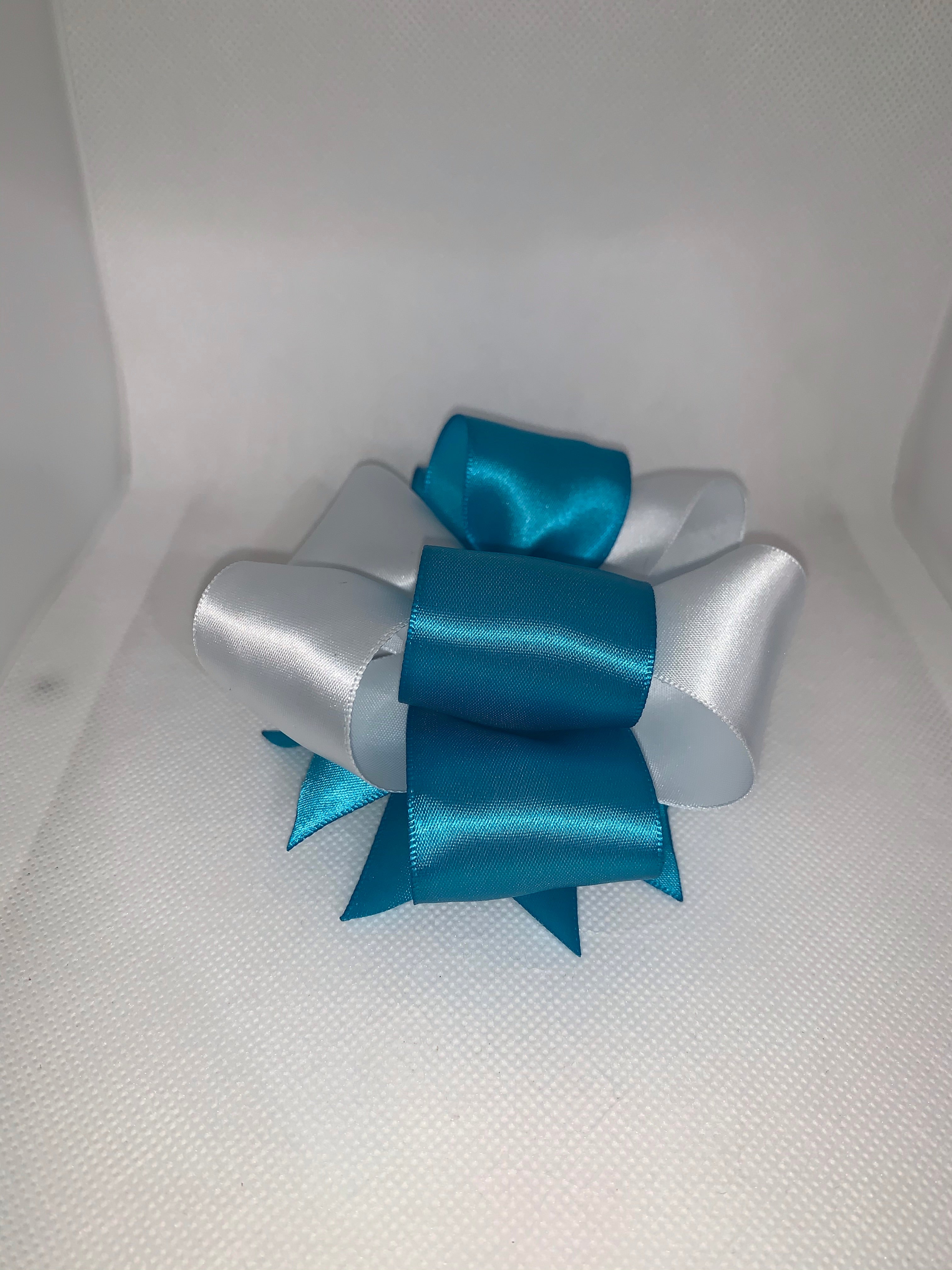 Blue & White Satin Ribbon