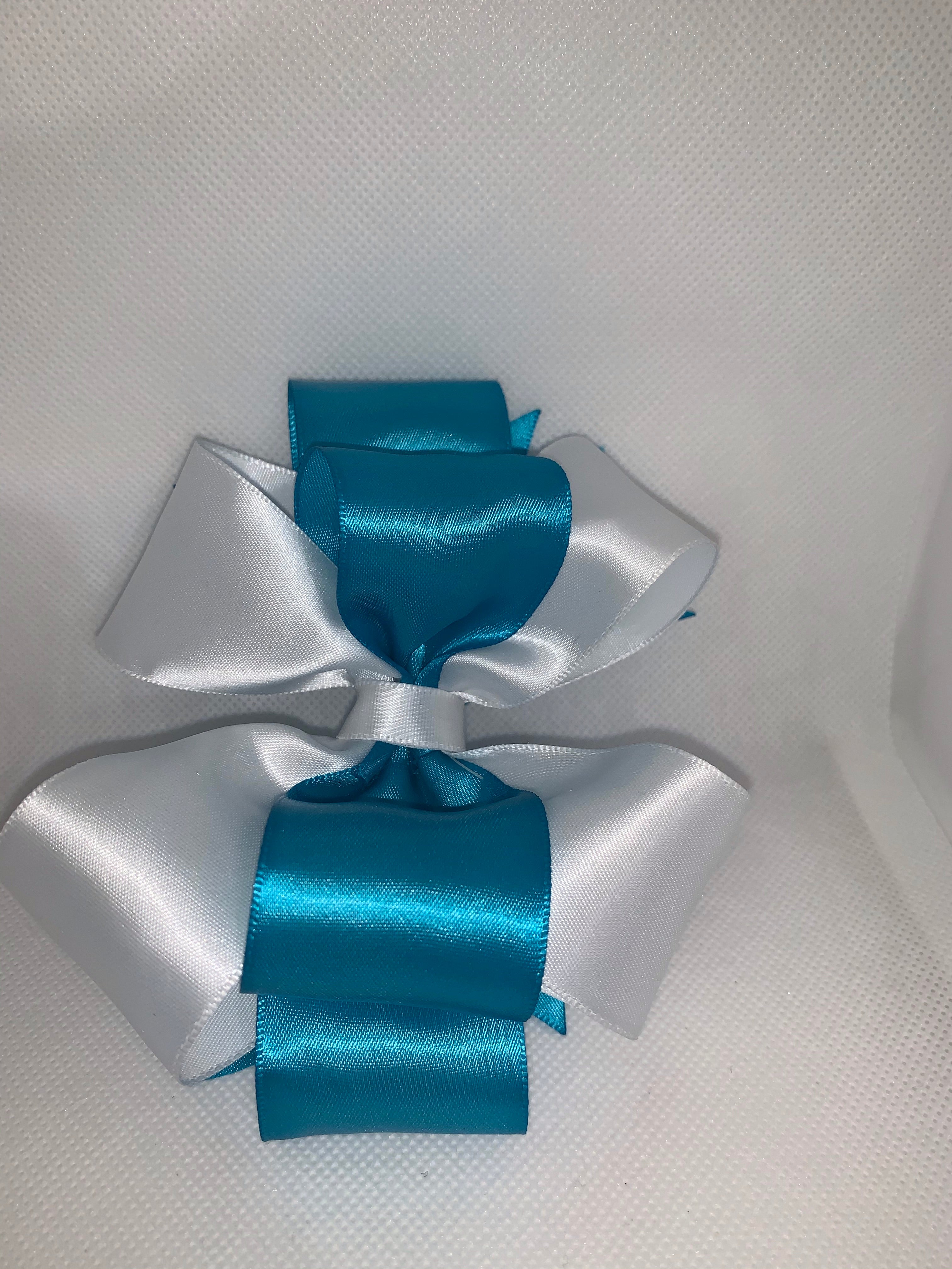 Blue & White Satin Ribbon