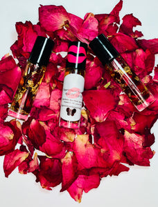 Rose Oil Lip Serum infused with gold flakes