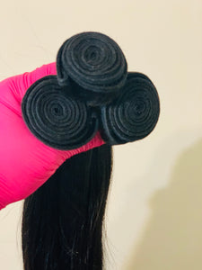 100%  Brazilian Virgin Human Hair (Straight) 1B