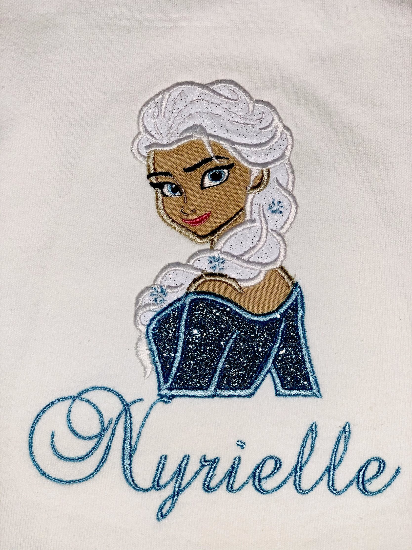 Princess Elsa Personalized Embroidered T-shirt