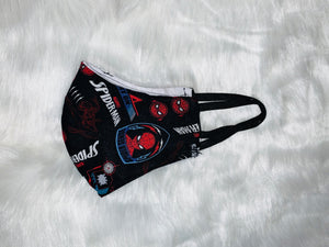 Black & Red Boys Face Mask