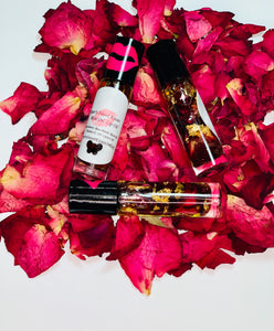 Rose Oil Lip Serum infused with gold flakes