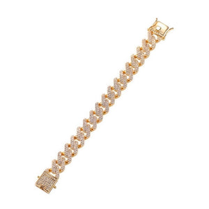 High quality CZ iced out Miami Cuban link bracelet
