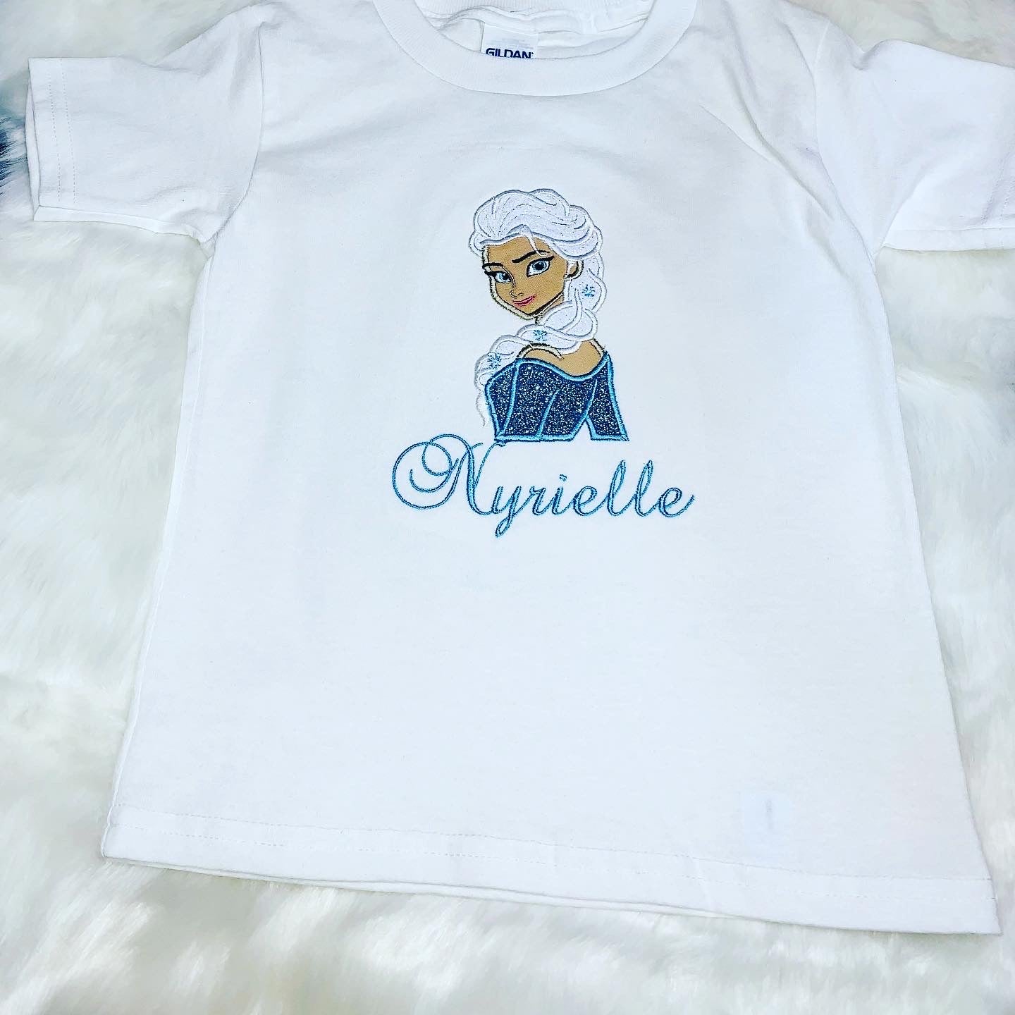 Princess Elsa Personalized Embroidered T-shirt
