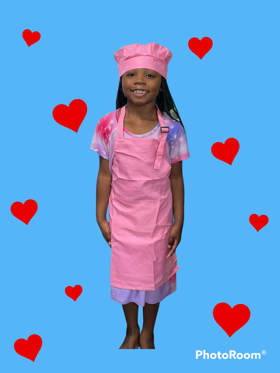 Personalized Gift |Child Apron & Hat Set with 2 Pockets for Boys or Girls | Kitchen Cooking |Baking gift