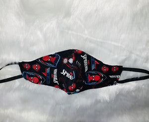 Black & Red Boys Face Mask