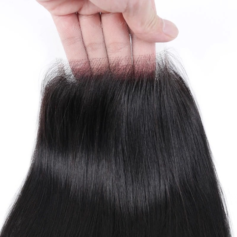 Brazilian (Straight) 4 x 4 Transparent Lace  Closure
