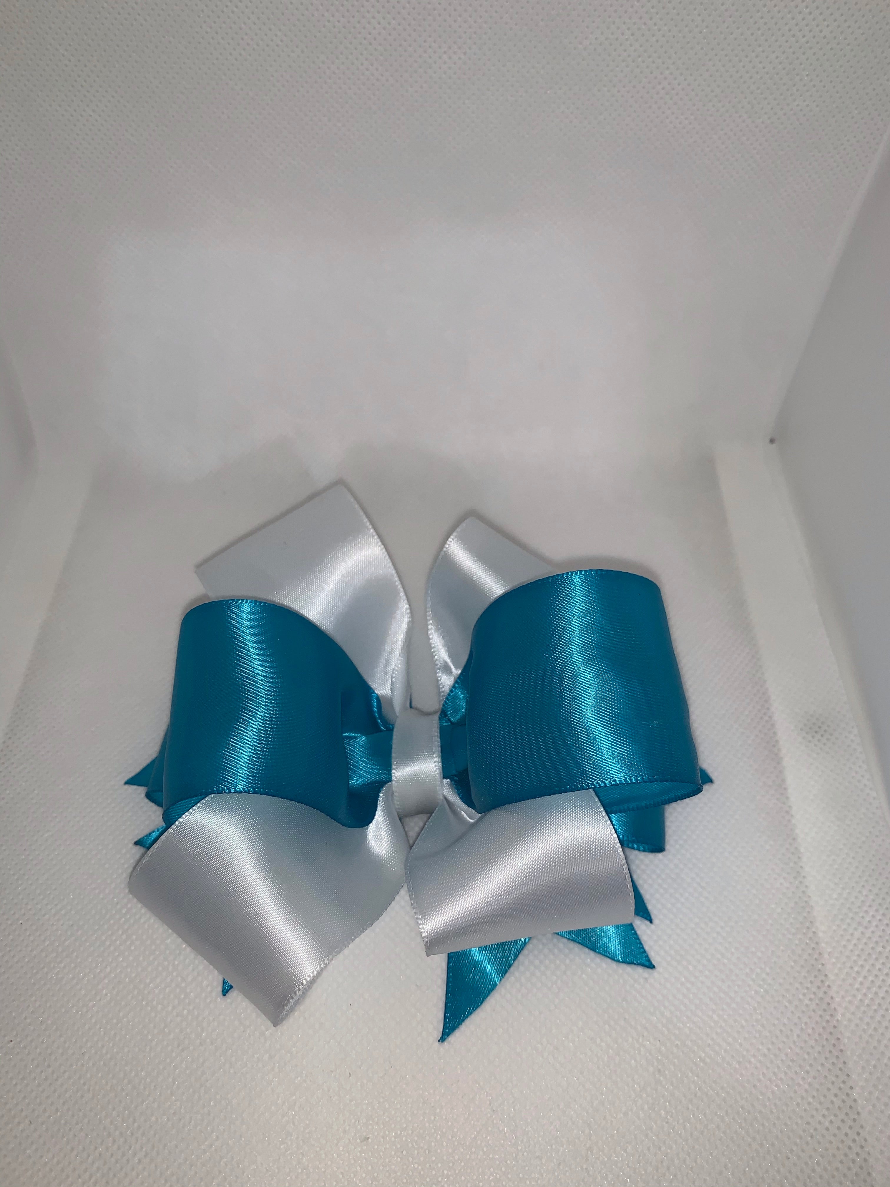 Blue & White Satin Ribbon