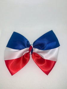 Multicolored Satin Hair Bow
