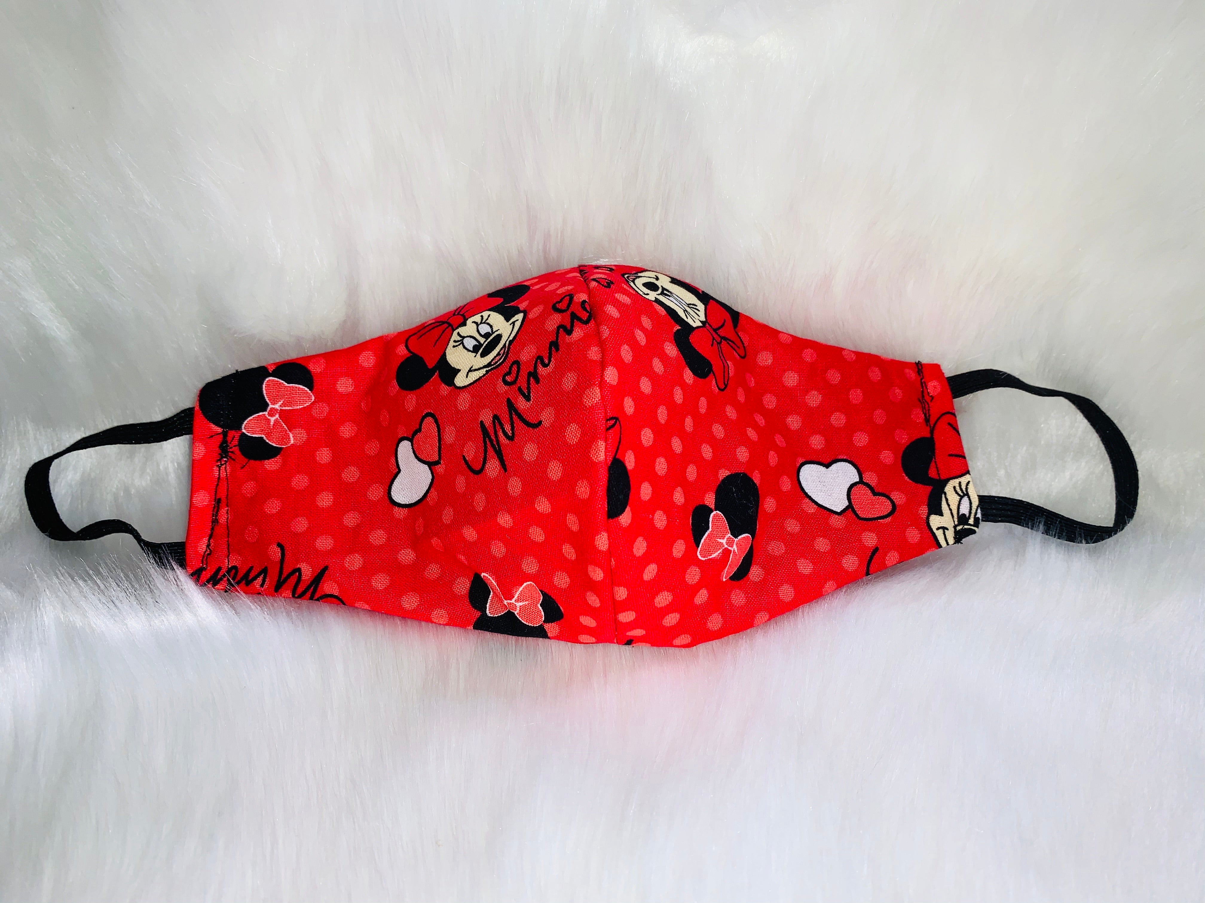 Kids Red & Black Face Mask