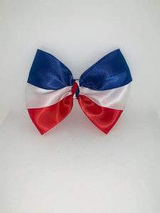Multicolored Satin Hair Bow