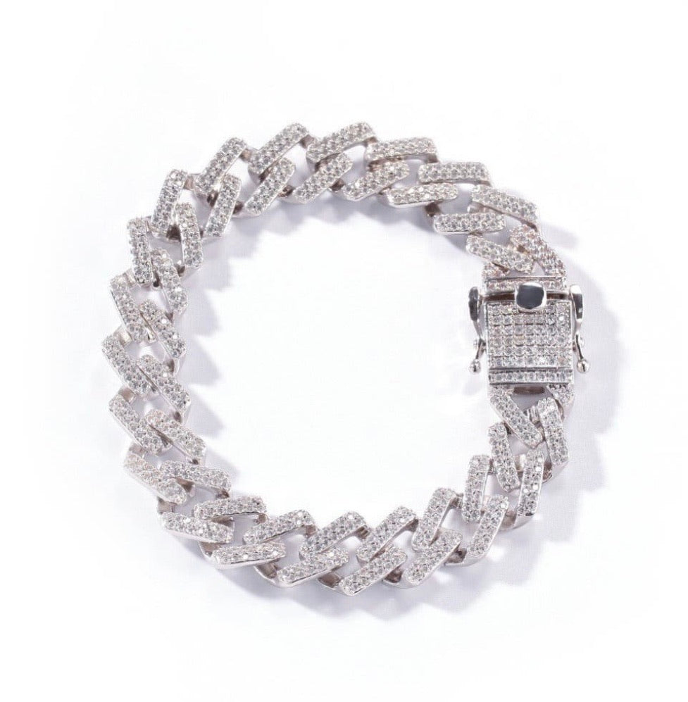 High quality CZ iced out Miami Cuban link bracelet