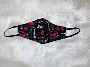 Black & Red Boys Face Mask