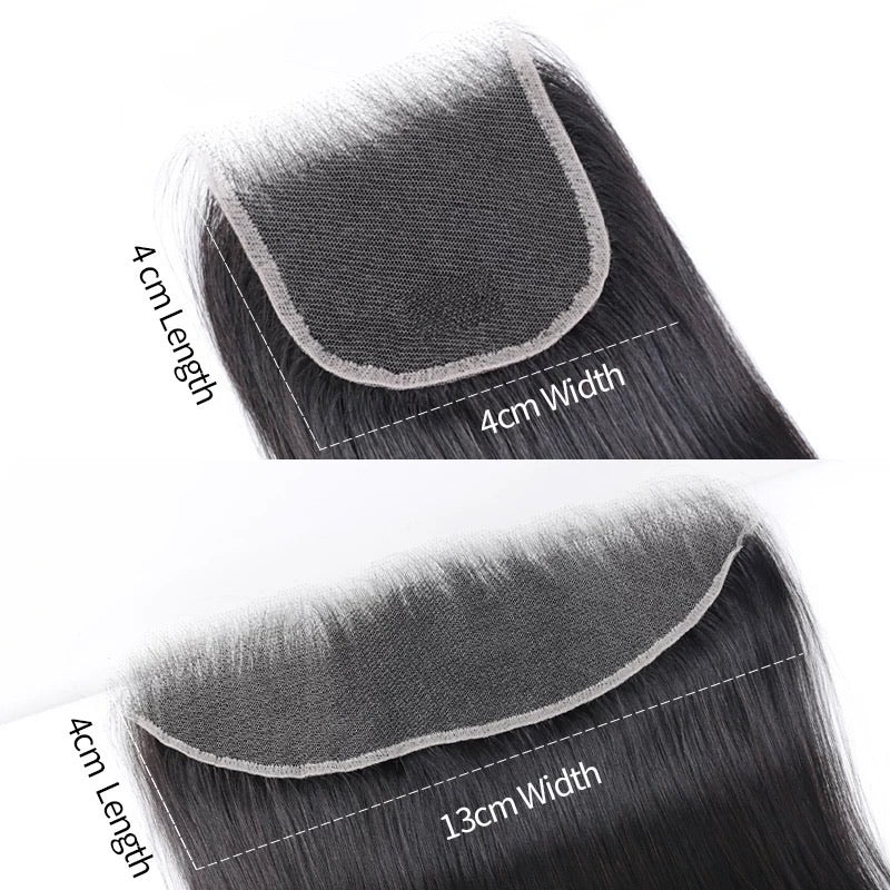 Brazilian (Straight) 4 x 4 Transparent Lace  Closure