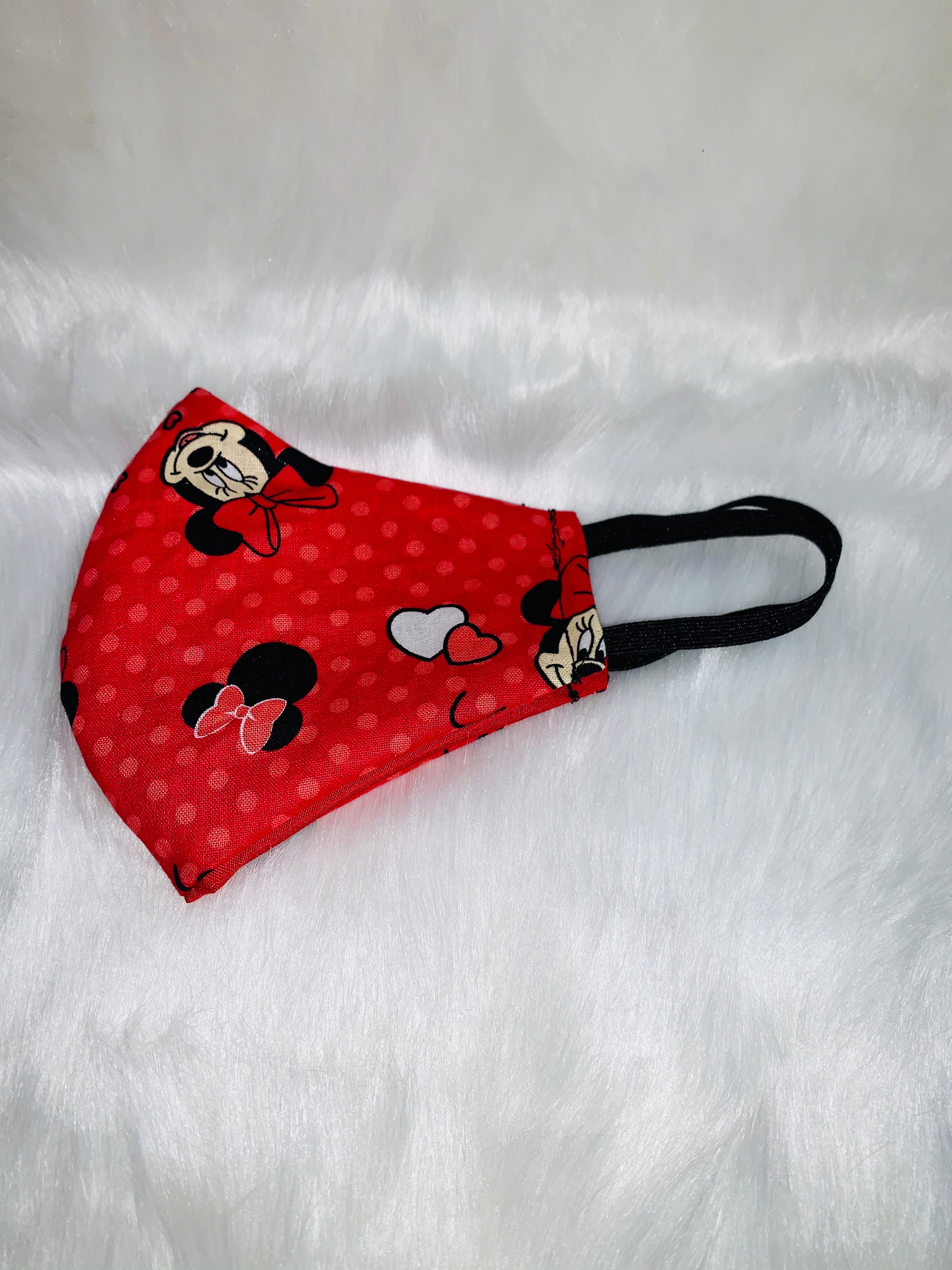 Kids Red & Black Face Mask
