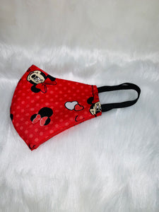 Kids Red & Black Face Mask